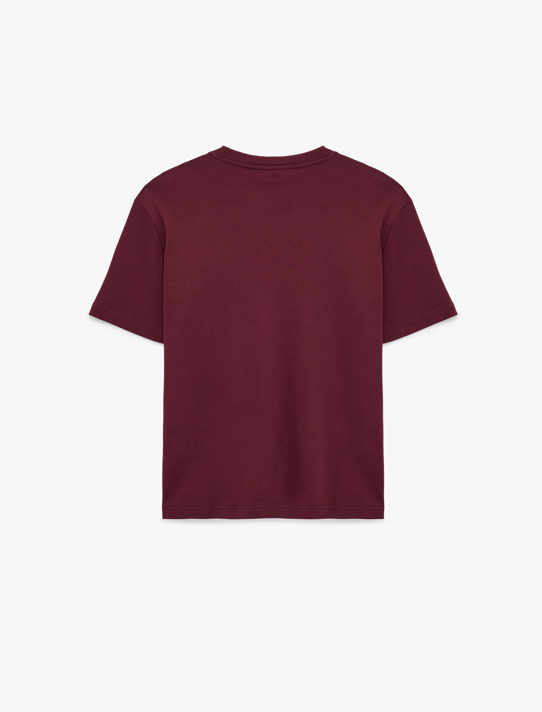   Regular Fit Kısa Kollu Pamuklu Bisiklet Yaka Tişört