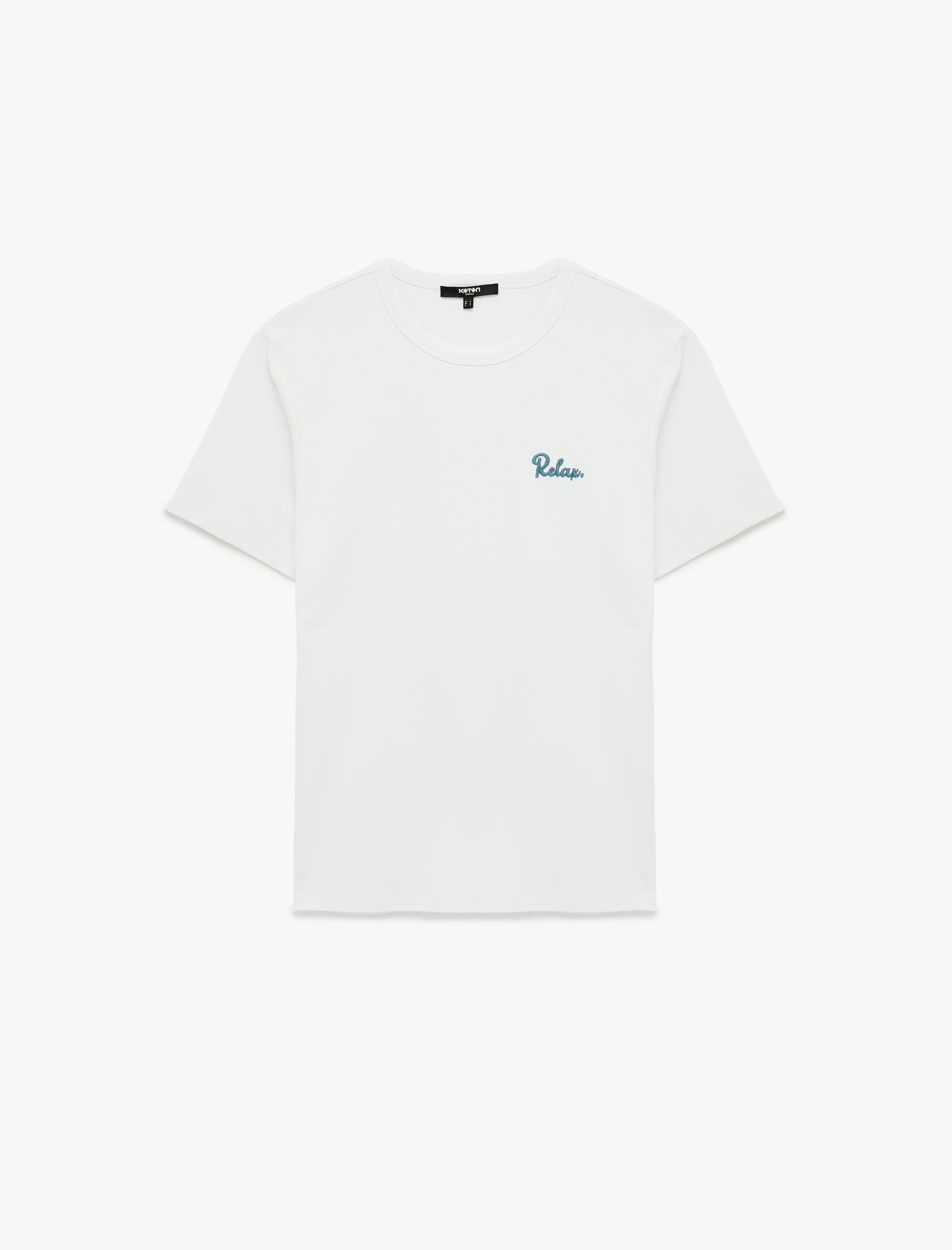   Slim Fit Kısa Kollu Bisiklet Yaka Baskılı Tişört