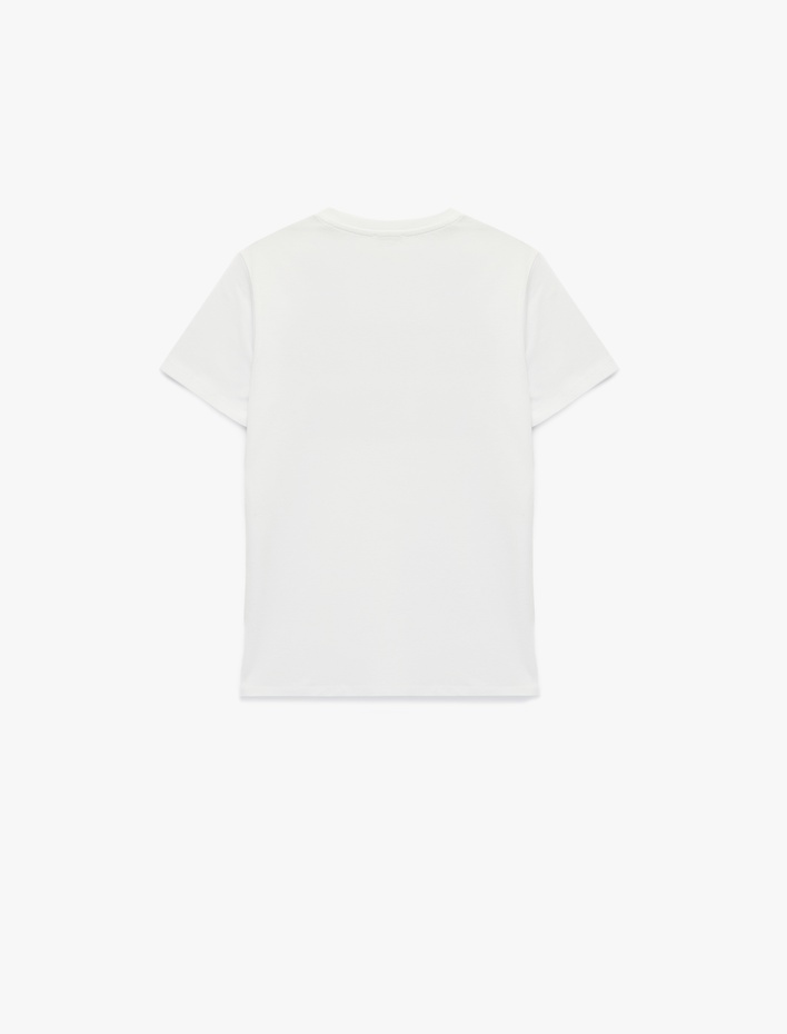 Erkek Çocuk Baskılı Kısa Kollu Bisiklet Yaka Pamuklu Tişört