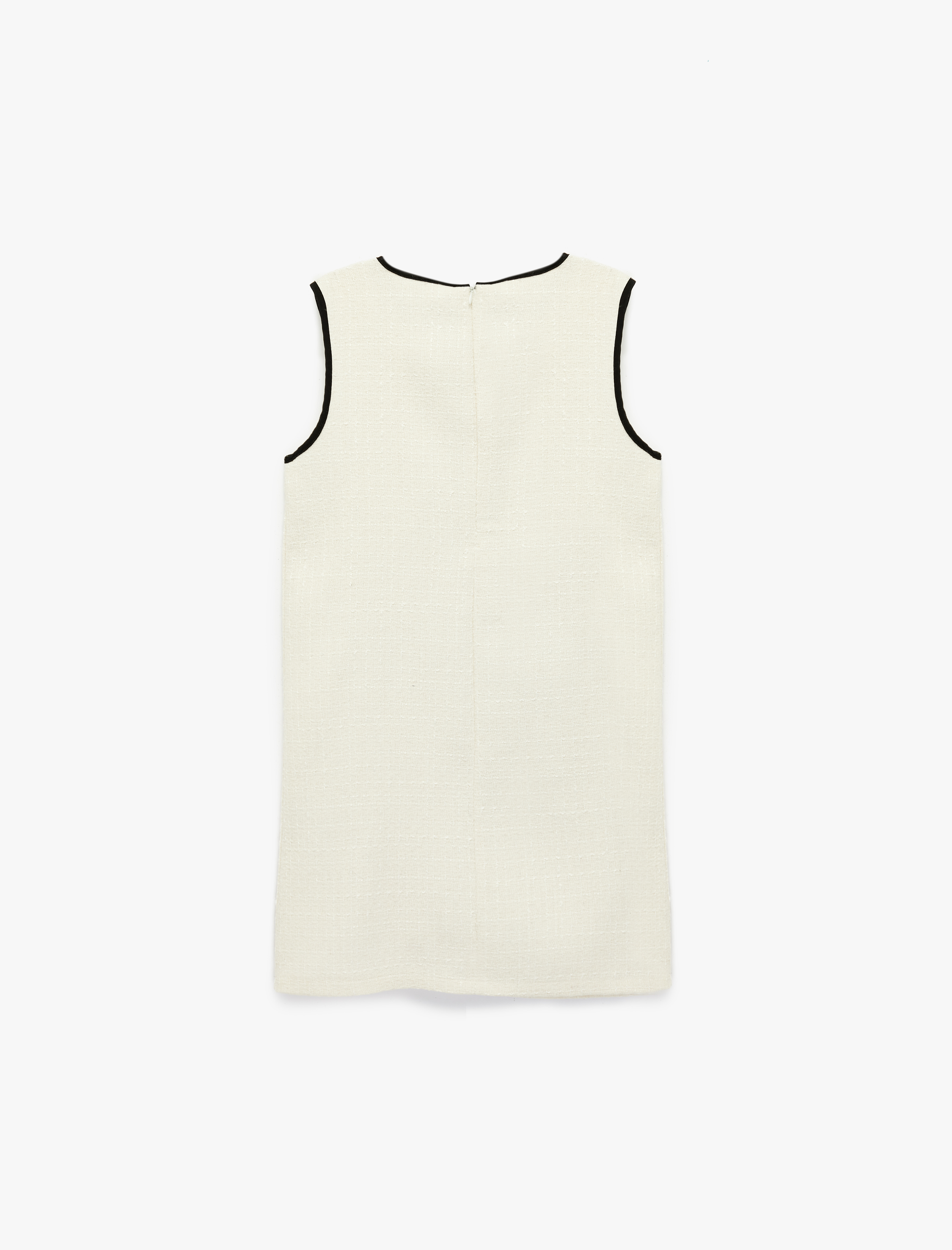  Kız Çocuk Bisiklet Yaka Kolsuz Fiyonklu Tüvit Elbise