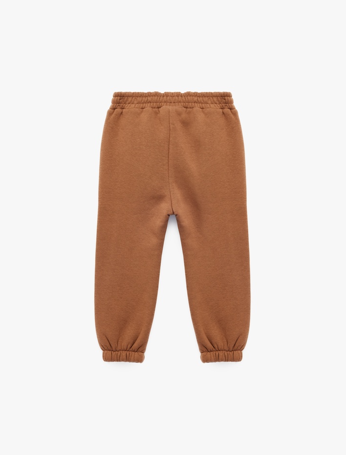 Erkek Bebek Beli Bağcıklı Cep Detaylı Pamuklu Jogger Eşofman Altı