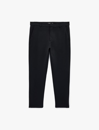 Slim Fit Normal Bel Cepli Kumaş Pantolon