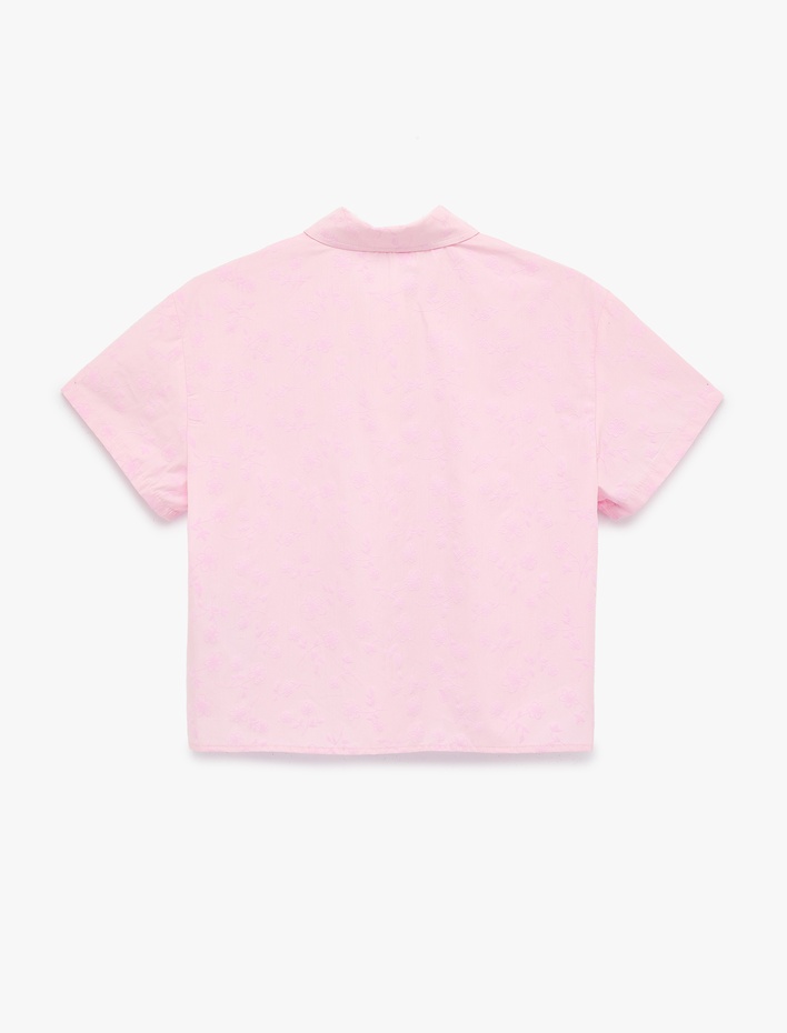  Regular Fit Klasik Yaka Düğmeli Pamuklu Kısa Kollu Gömlek