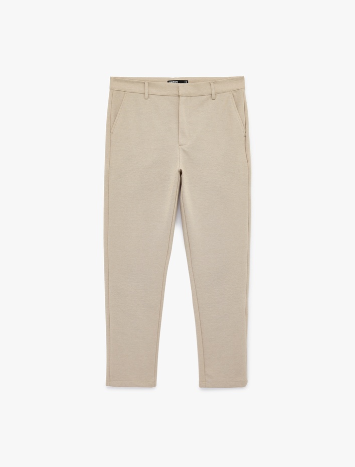  Slim Fit Normal Bel Cepli Kumaş Pantolon