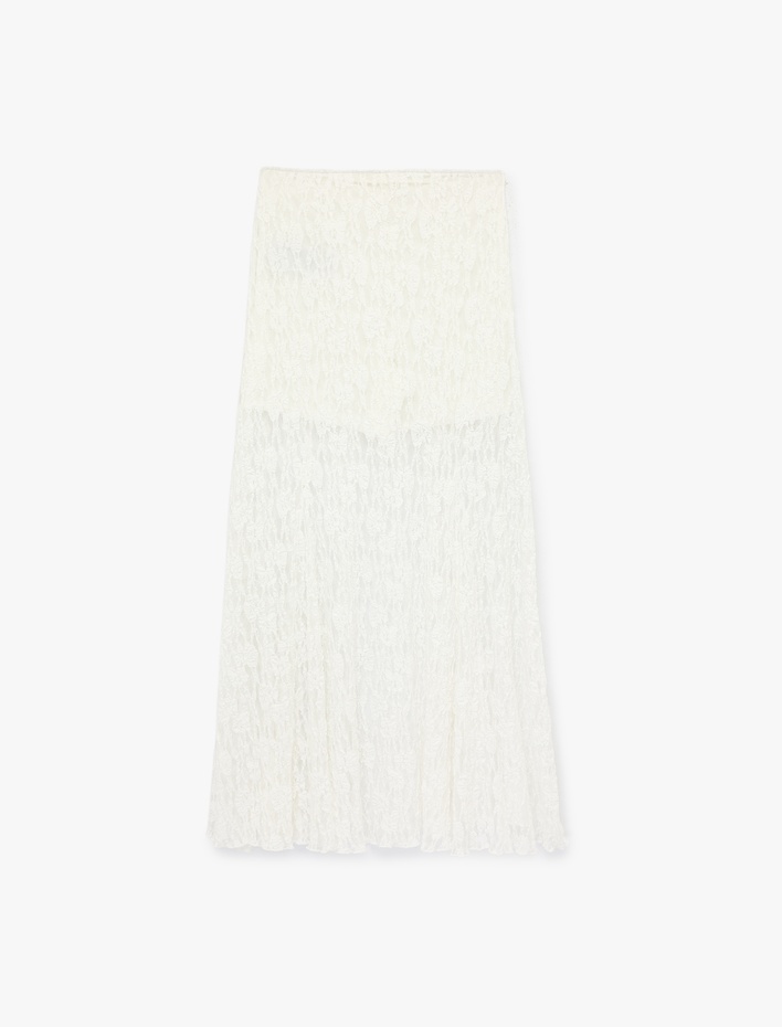  Slim Fit Midi Dantel Etek