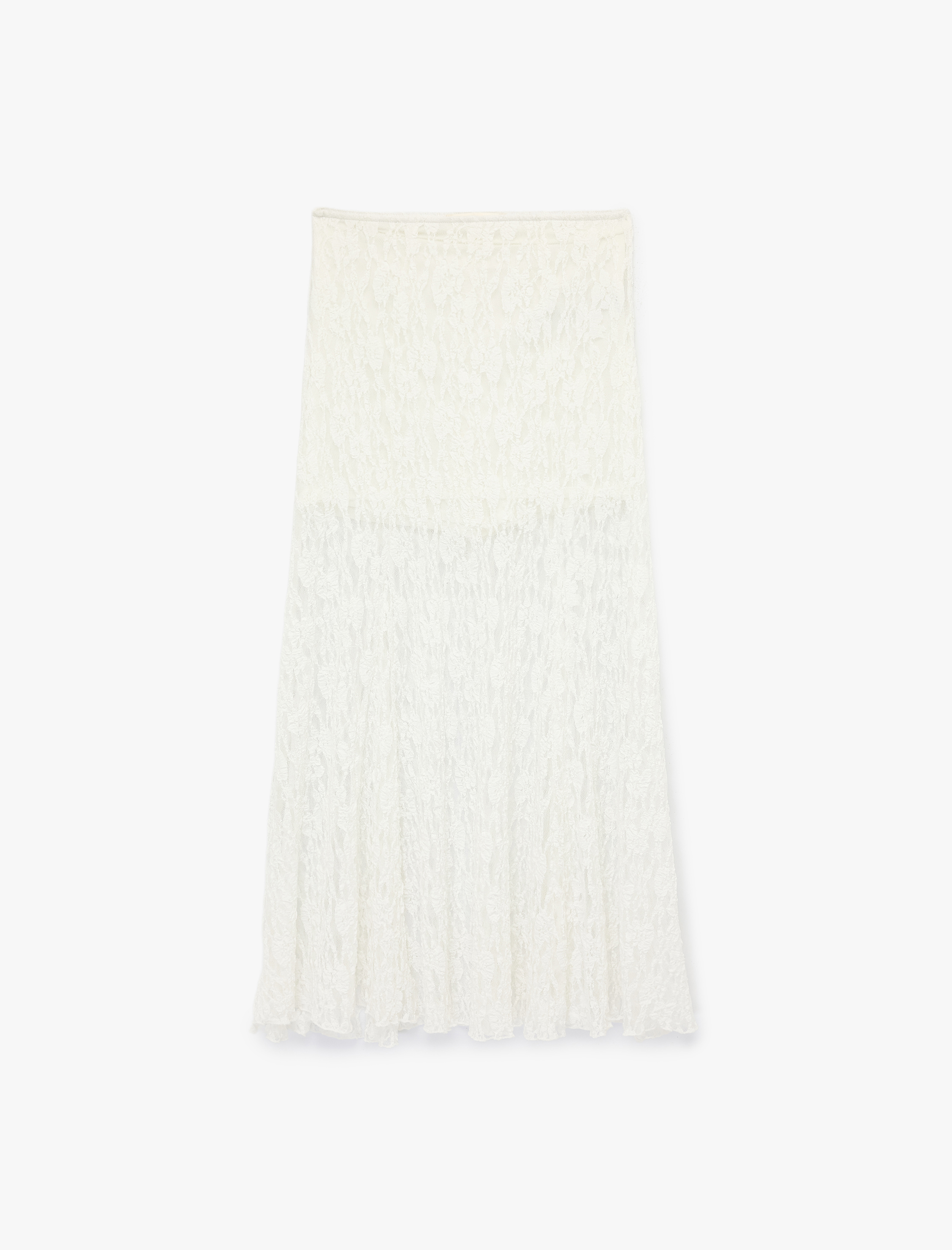   Slim Fit Midi Dantel Etek