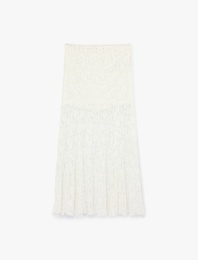 Slim Fit Midi Dantel Etek