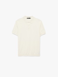 Regular Fit Kol Detaylı Düğmeli Polo Yaka Kısa Kollu Triko Tişört