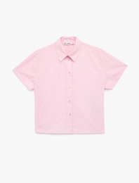 Regular Fit Klasik Yaka Düğmeli Pamuklu Kısa Kollu Gömlek