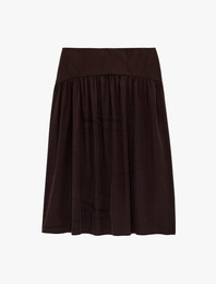 Normal Bel Pilili Kloş Midi Etek