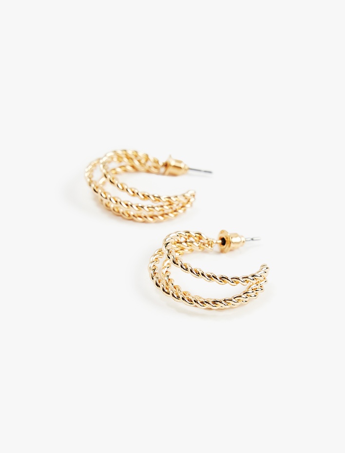 Kadın Çelik Burgu Halka Küpe