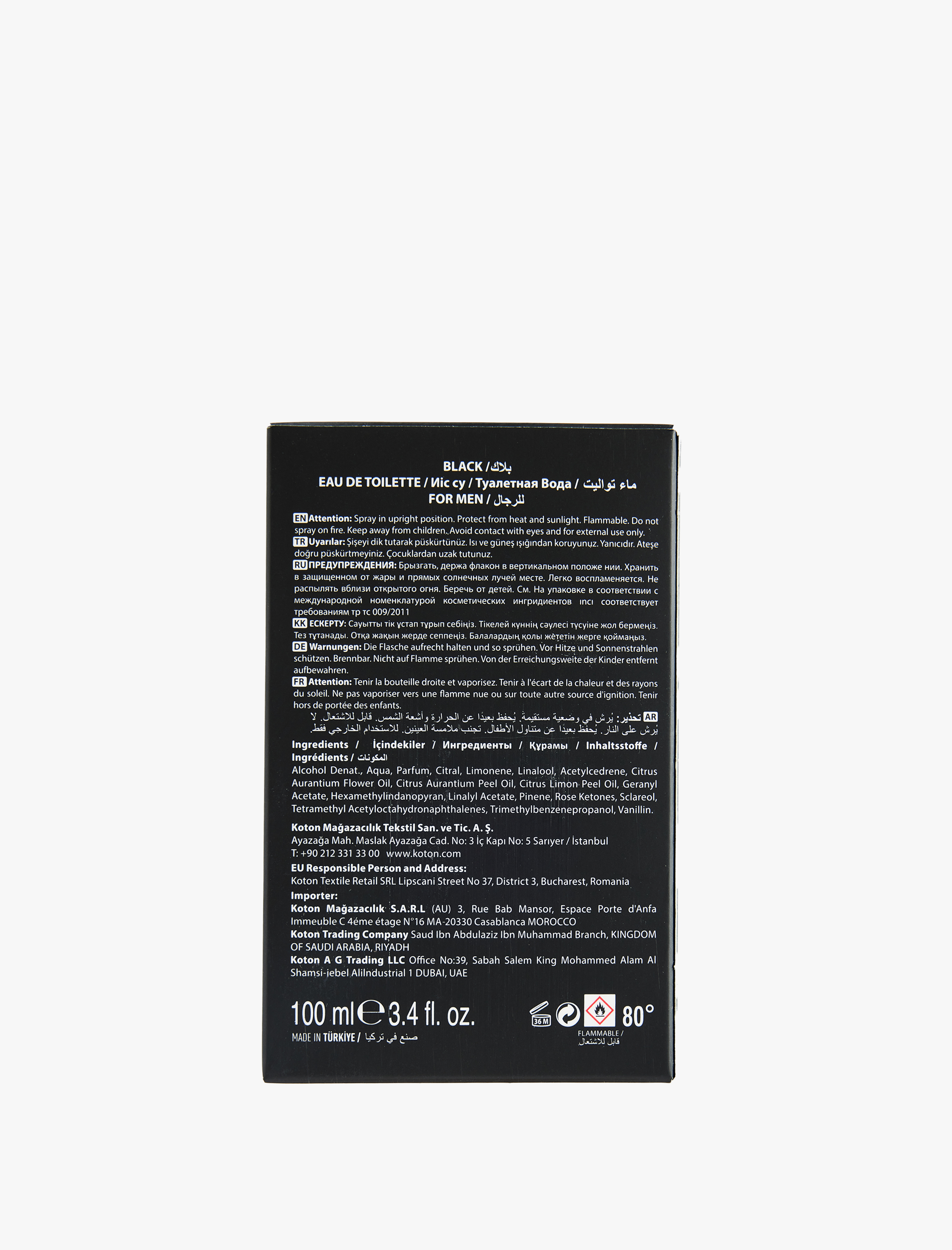  Erkek Parfüm Black 100 ML