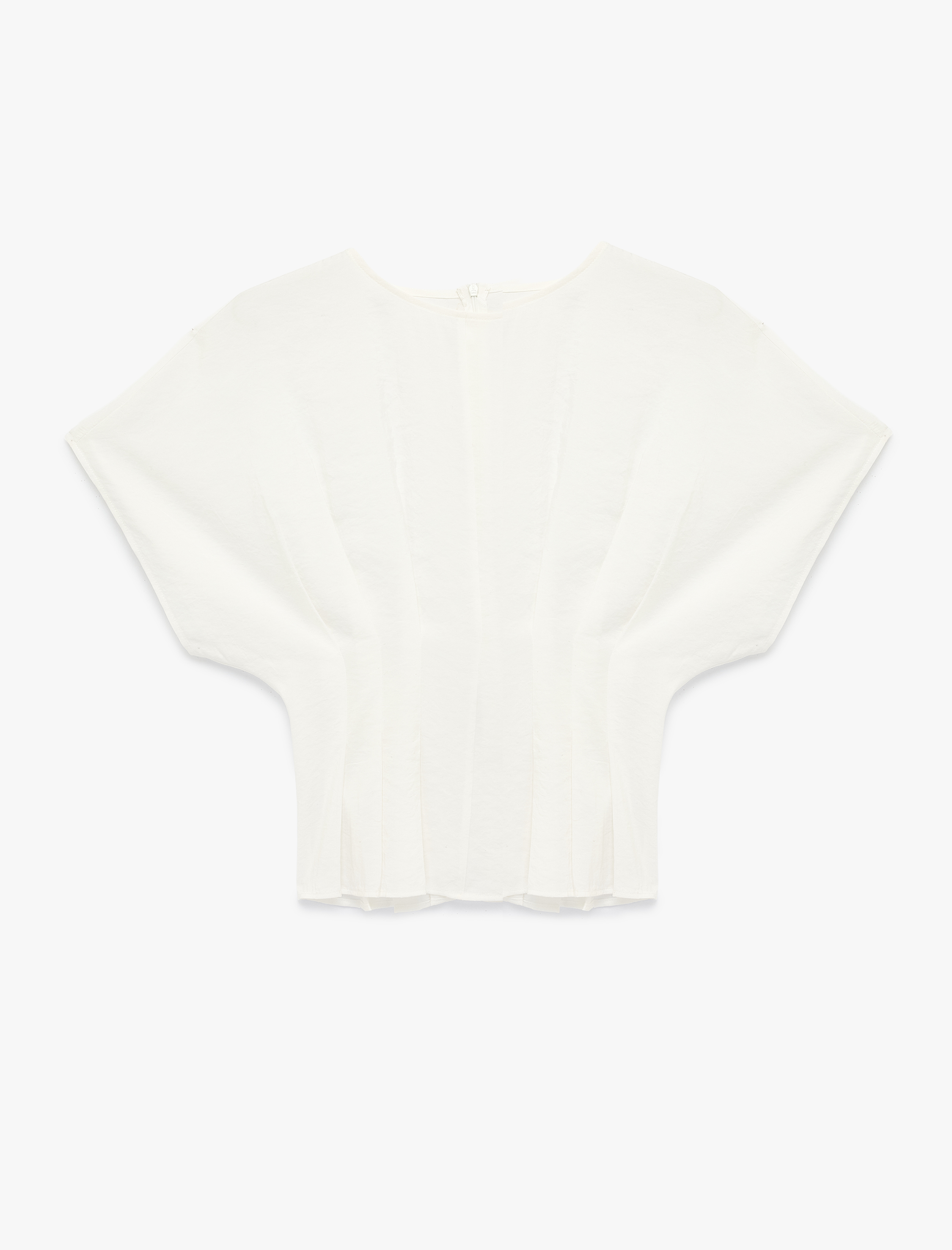   Bisiklet Yaka Regular Fit Modal Kolsuz Drapeli Bluz