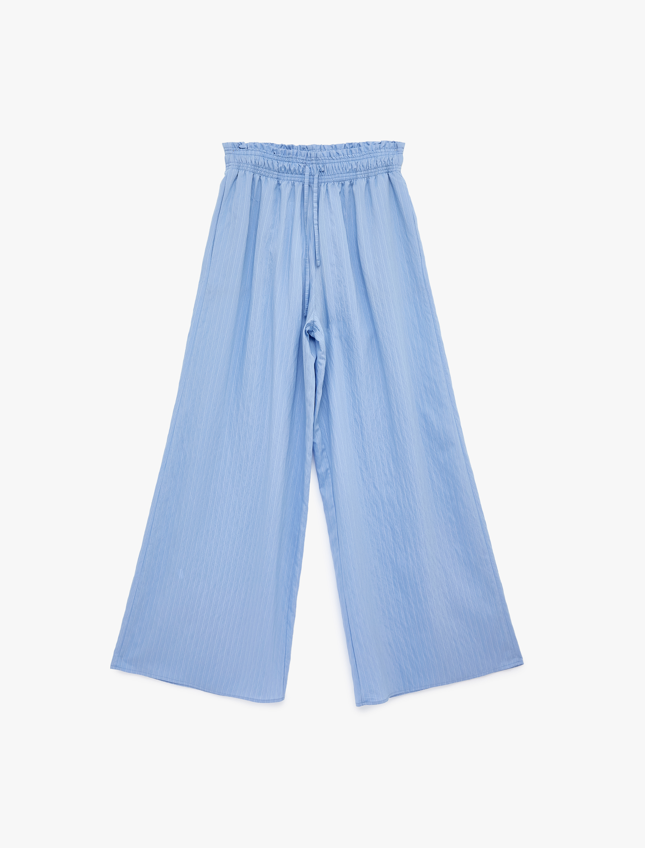   Modal Karışımlı Beli Lastikli Geniş Paça Pantolon