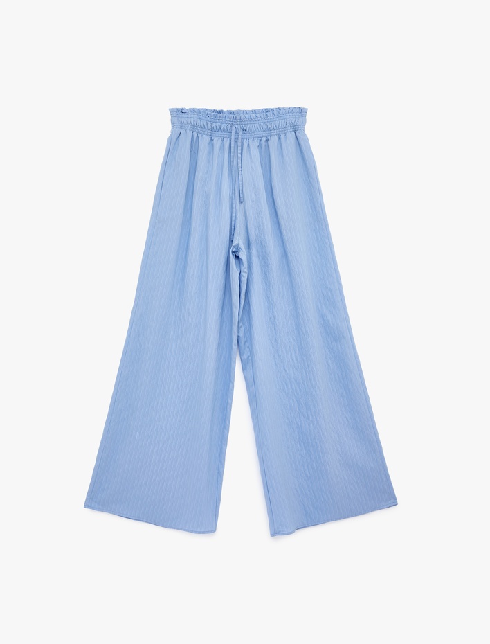  Modal Karışımlı Beli Lastikli Geniş Paça Pantolon