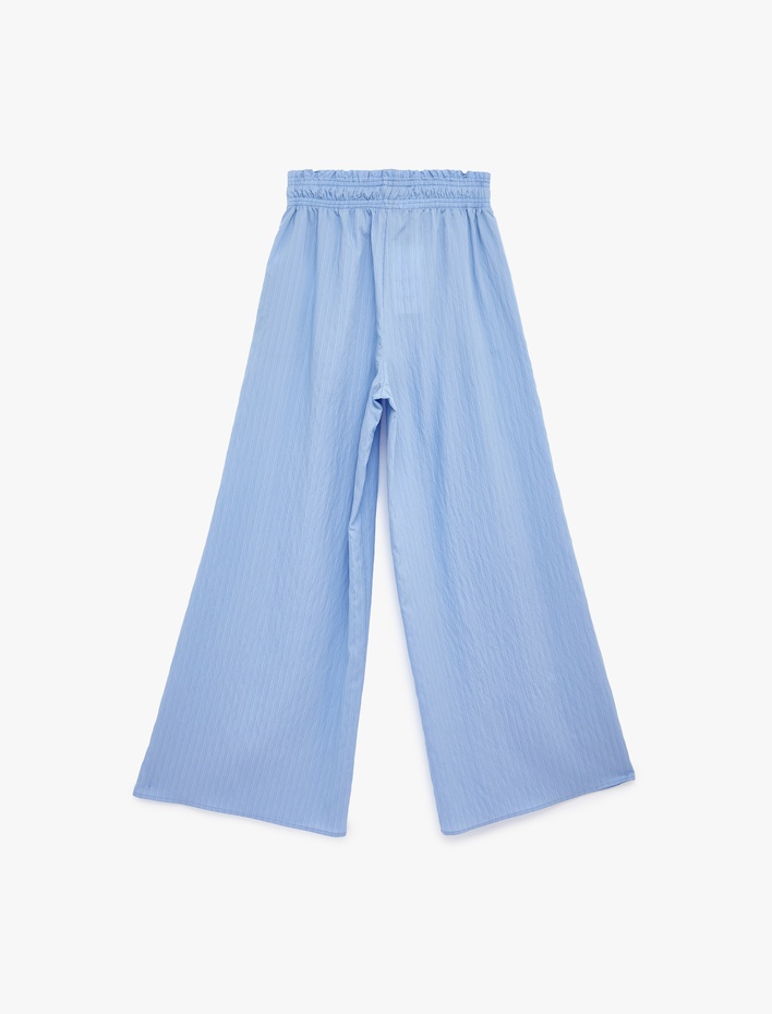  Modal Karışımlı Beli Lastikli Geniş Paça Pantolon