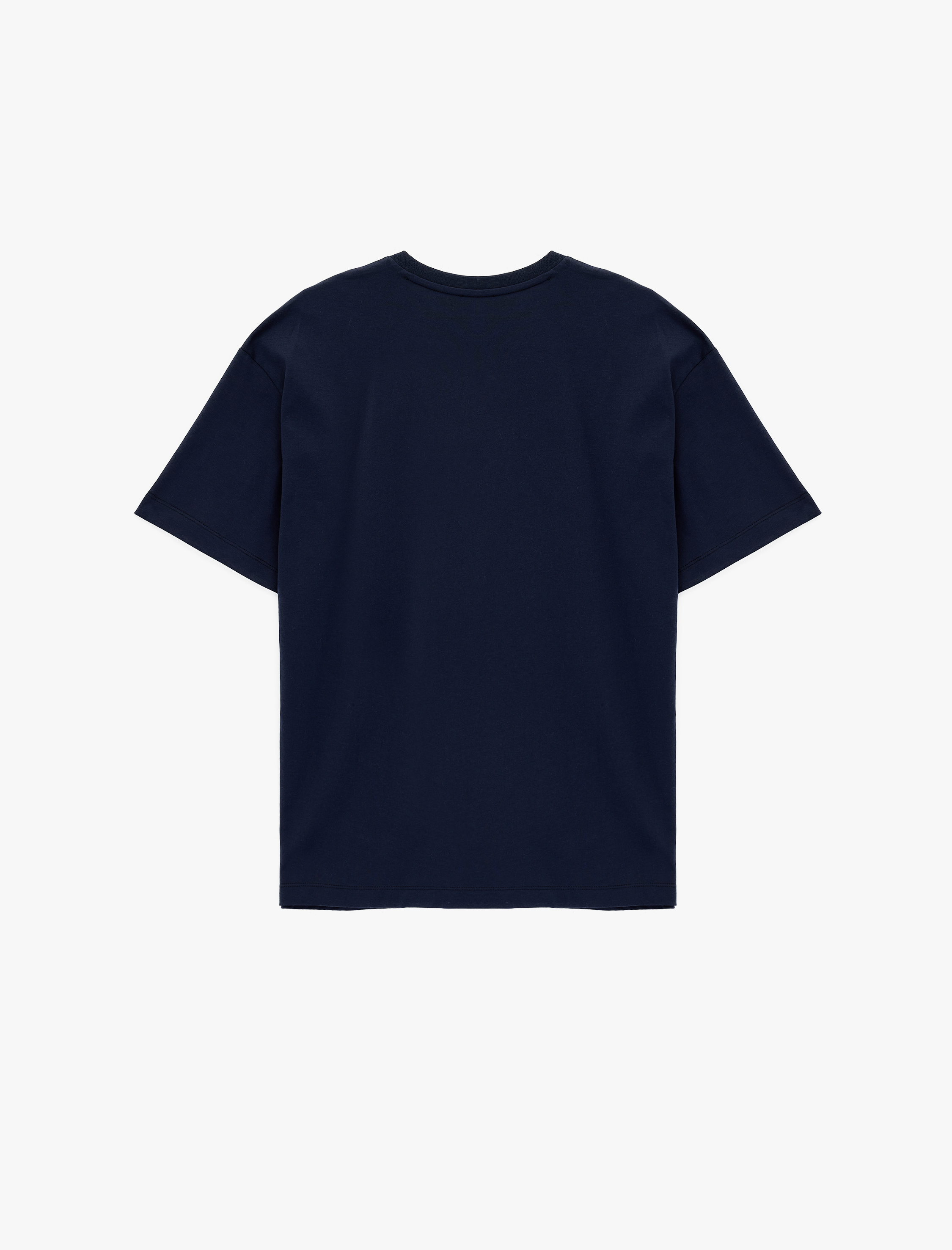   Kısa Kollu Bisiklet Yaka Pamuklu Baskılı Oversize Tişört