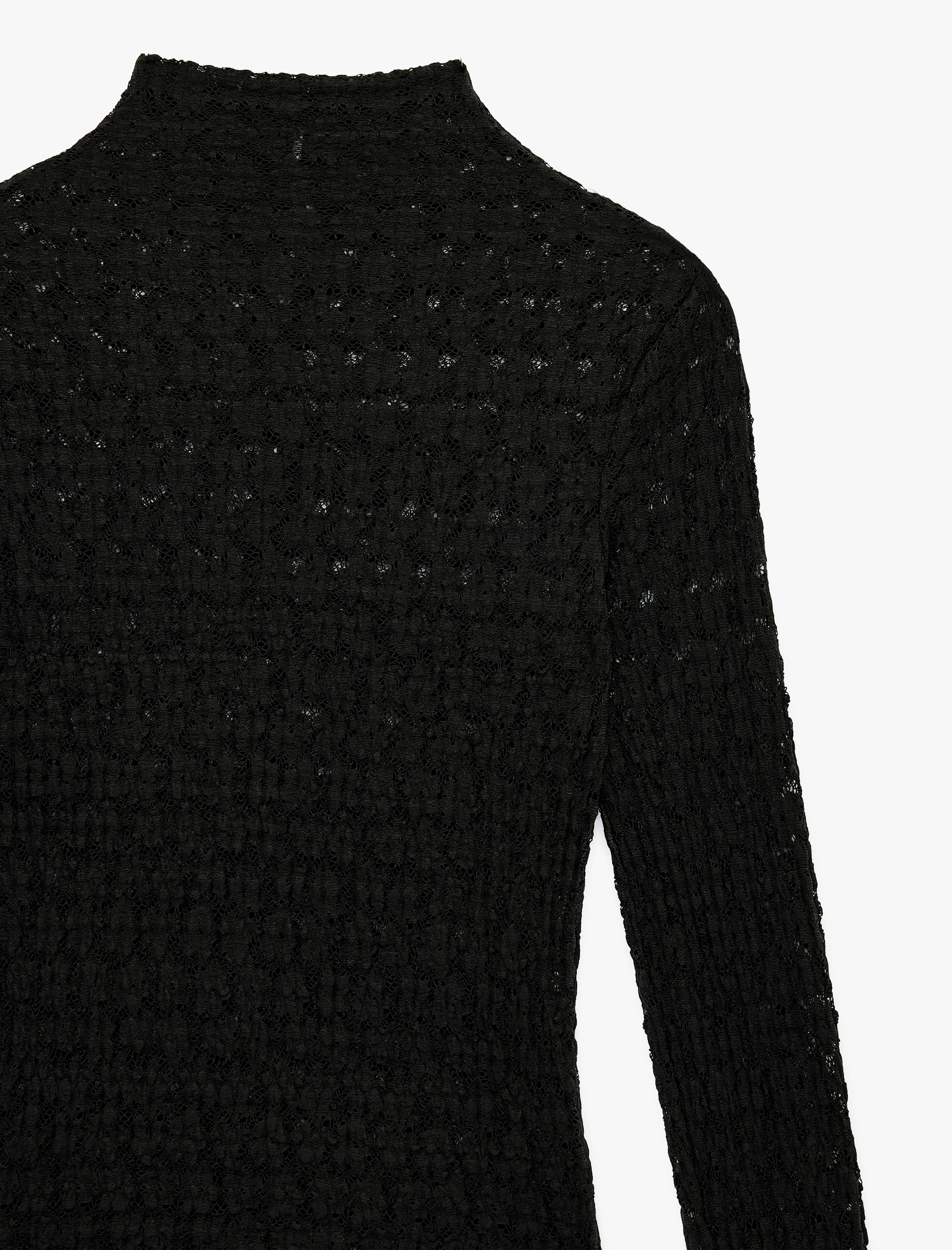   Uzun Kollu Dik Yaka Regular Fit Bluz