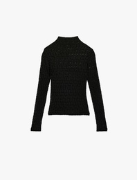 Uzun Kollu Dik Yaka Regular Fit Bluz