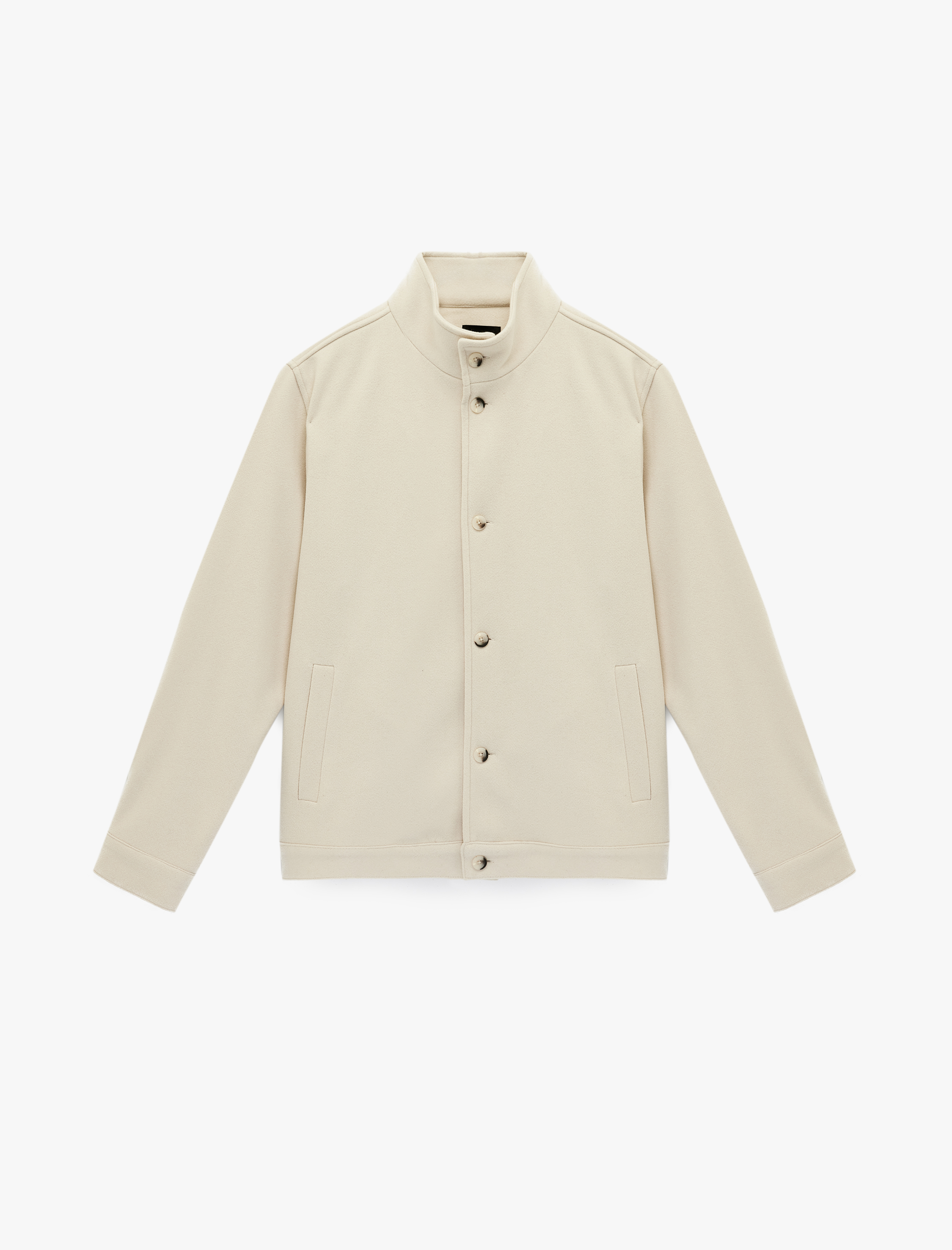   Regular Fit Uzun Kollu Düğmeli Dik Yaka Ceket