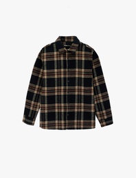 Regular Fit Uzun Kollu Klasik Yaka Oduncu Gömleği