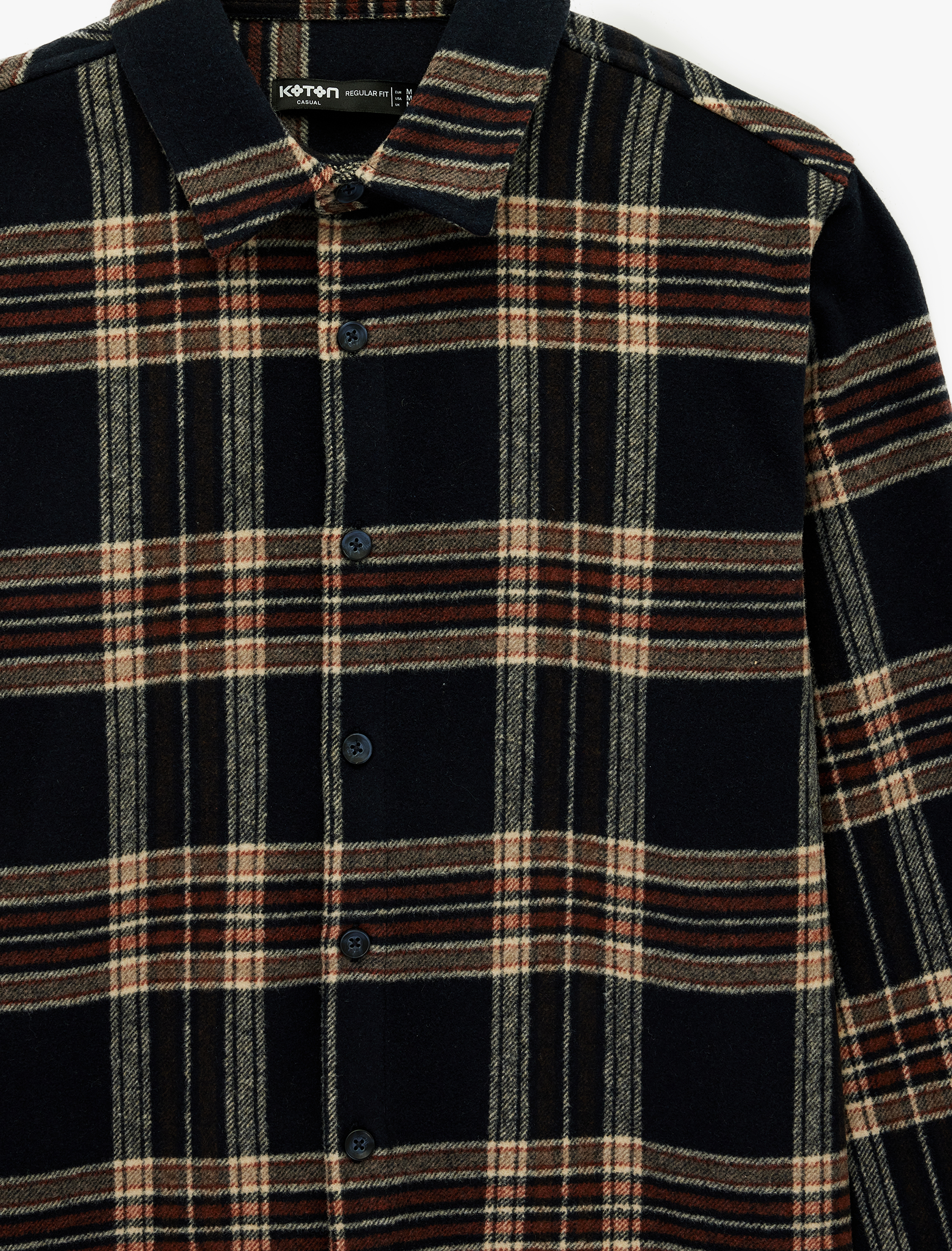   Regular Fit Uzun Kollu Klasik Yaka Oduncu Gömleği