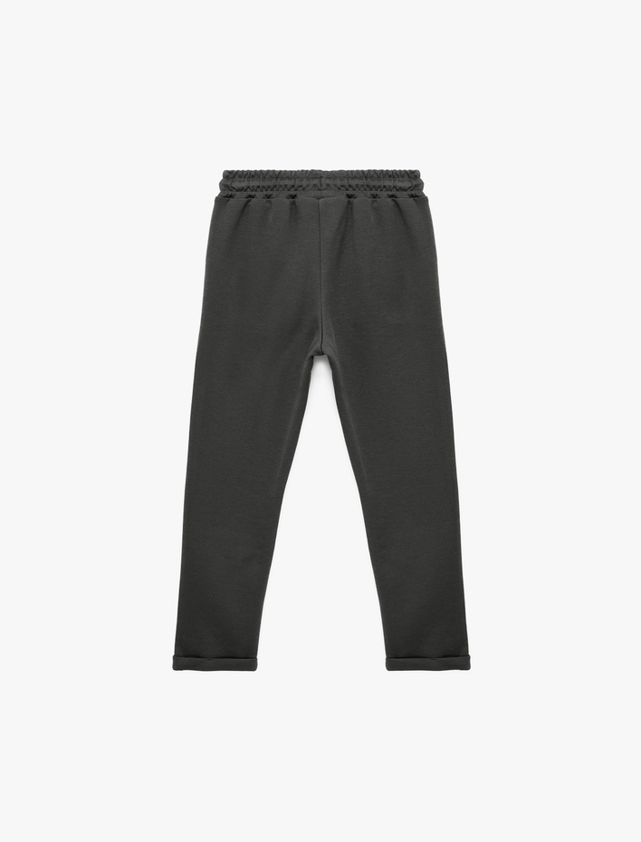 Erkek Çocuk Beli Bağlamalı Cepli Basic Eşofman Altı