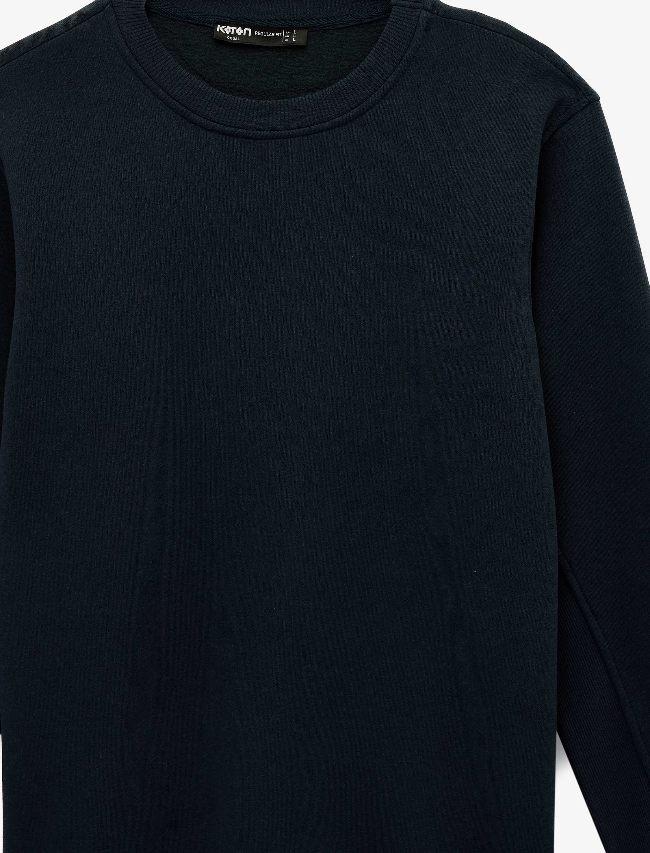   Regular Fit Uzun Kollu Şardonlu Basic Bisiklet Yaka Sweatshirt