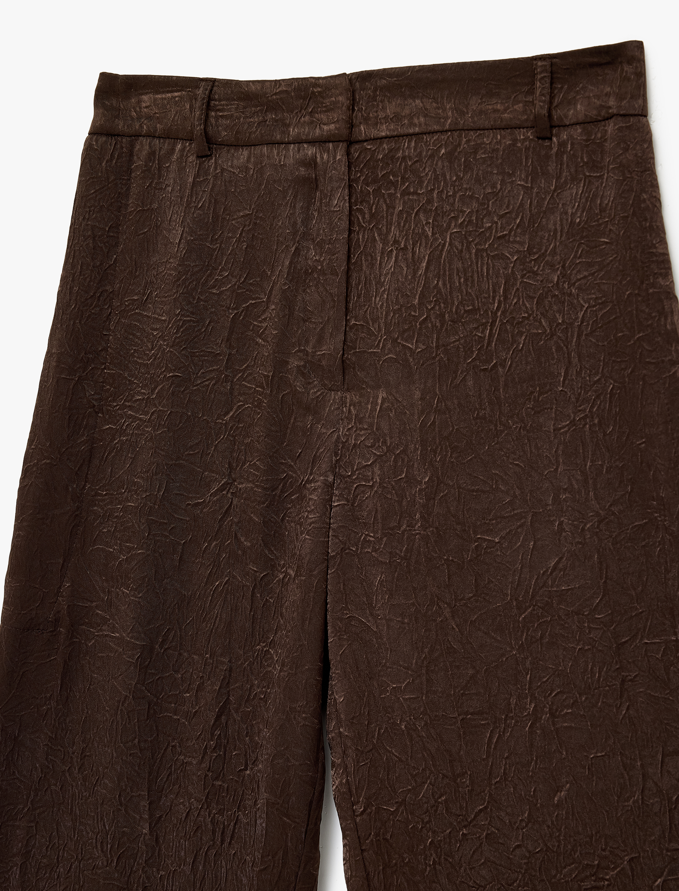   Yüksek Bel Dokulu Fermuarlı Harem Pantolon