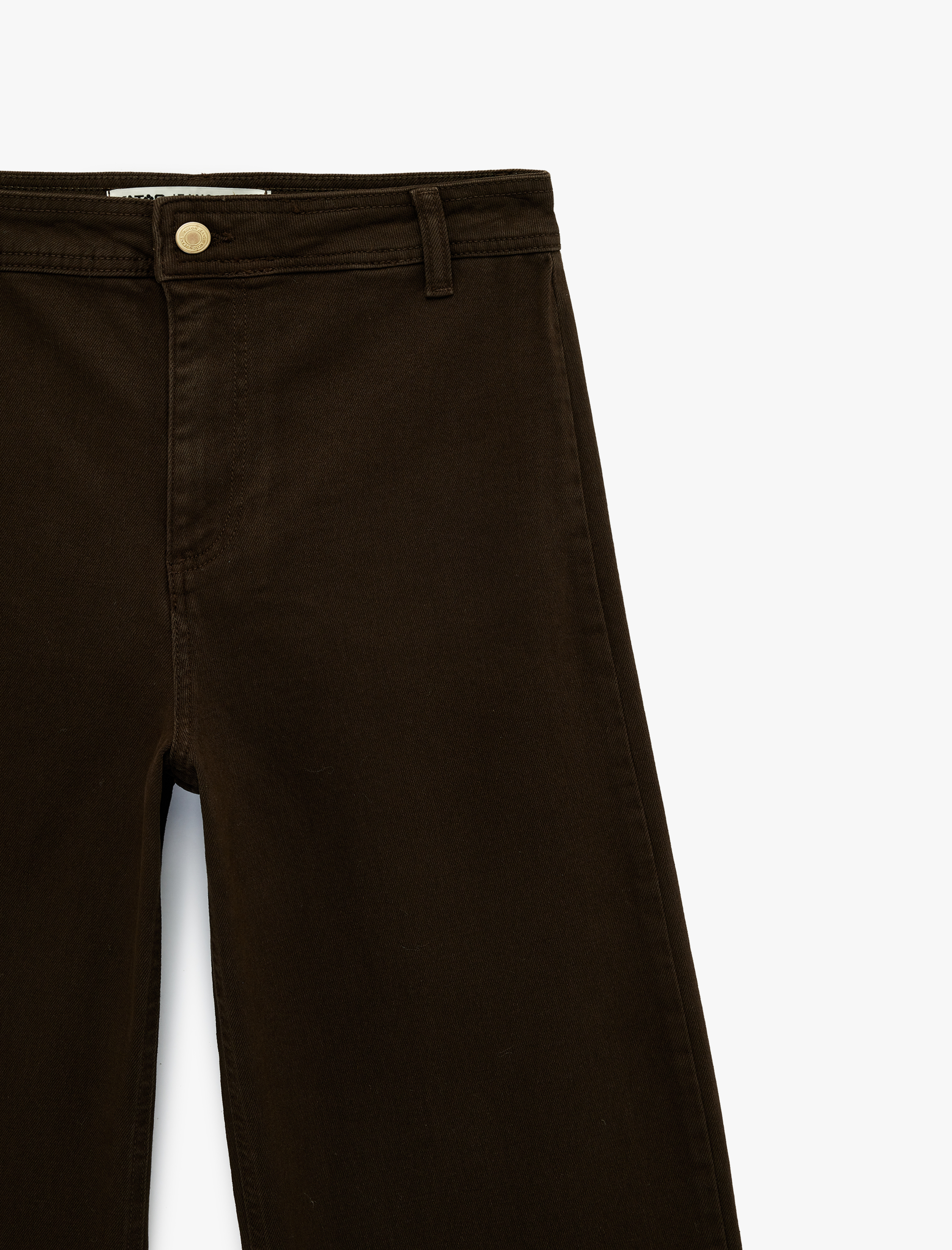   Normal Bel Rahat Kalıp Kesik Paça Jean Pantolon - Culoette Jean