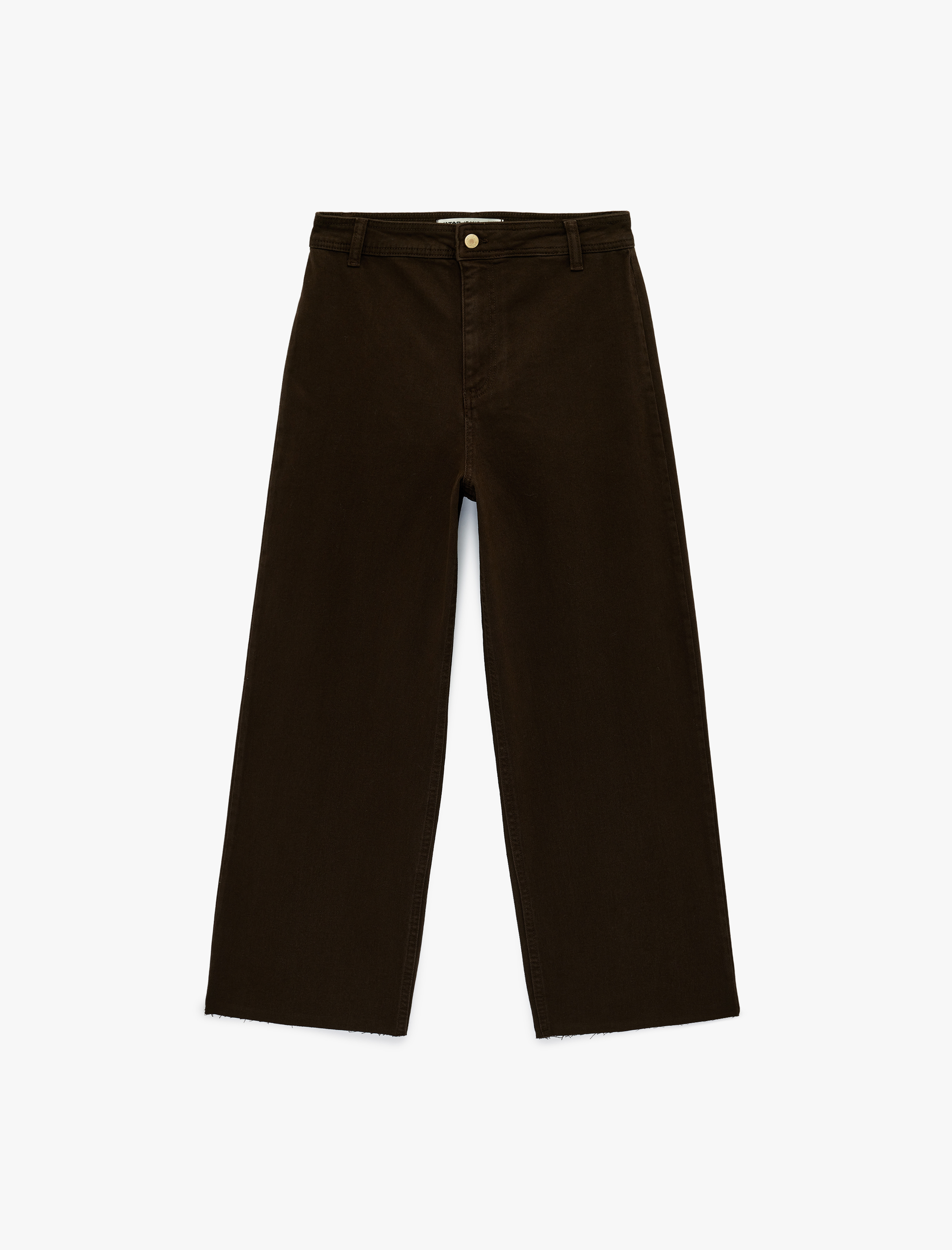   Normal Bel Rahat Kalıp Kesik Paça Jean Pantolon - Culoette Jean