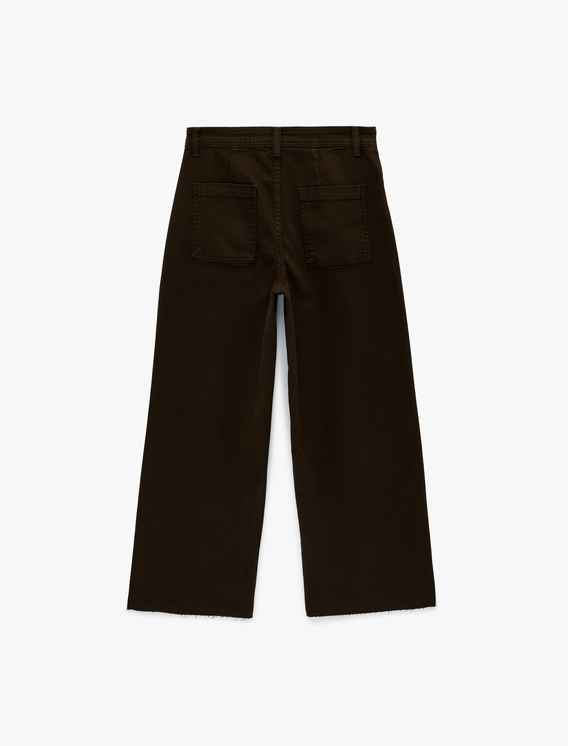   Normal Bel Rahat Kalıp Kesik Paça Jean Pantolon - Culoette Jean