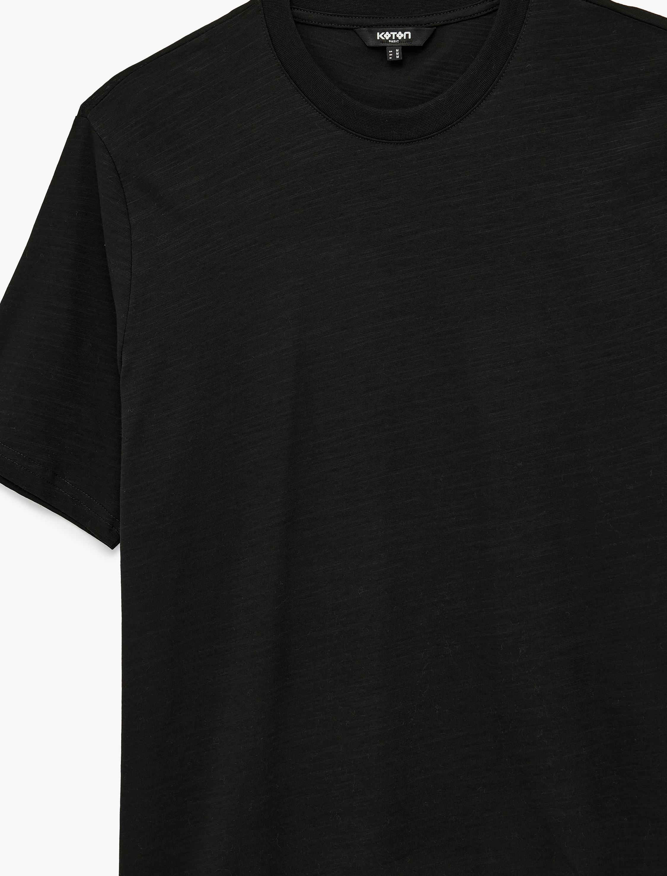   Regular Fit Kısa Kollu Pamuklu Basic Bisiklet Yaka Tişört