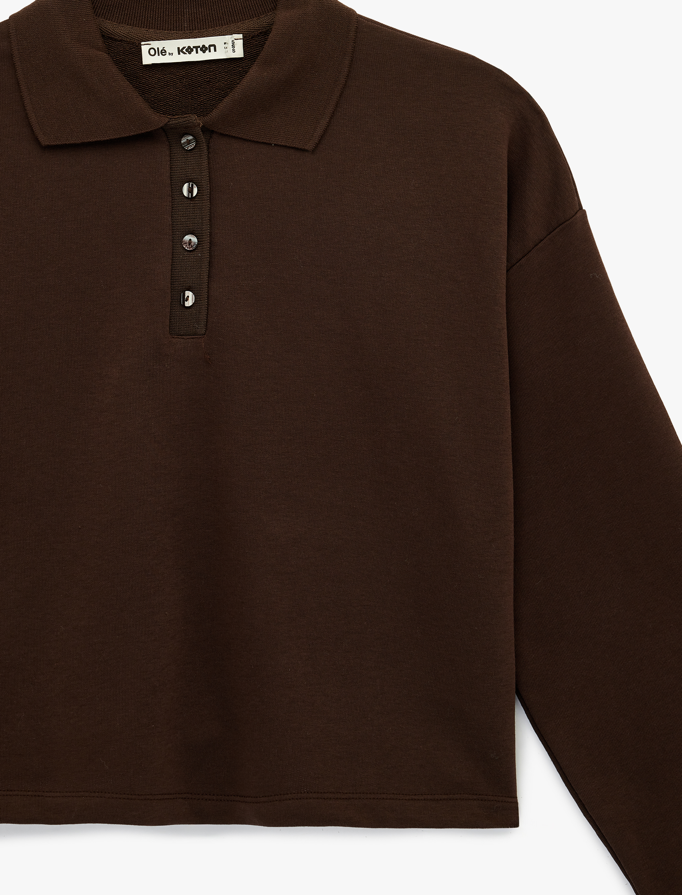   Rahat Kalıp Uzun Kollu Düğmeli Polo Yaka Tişört