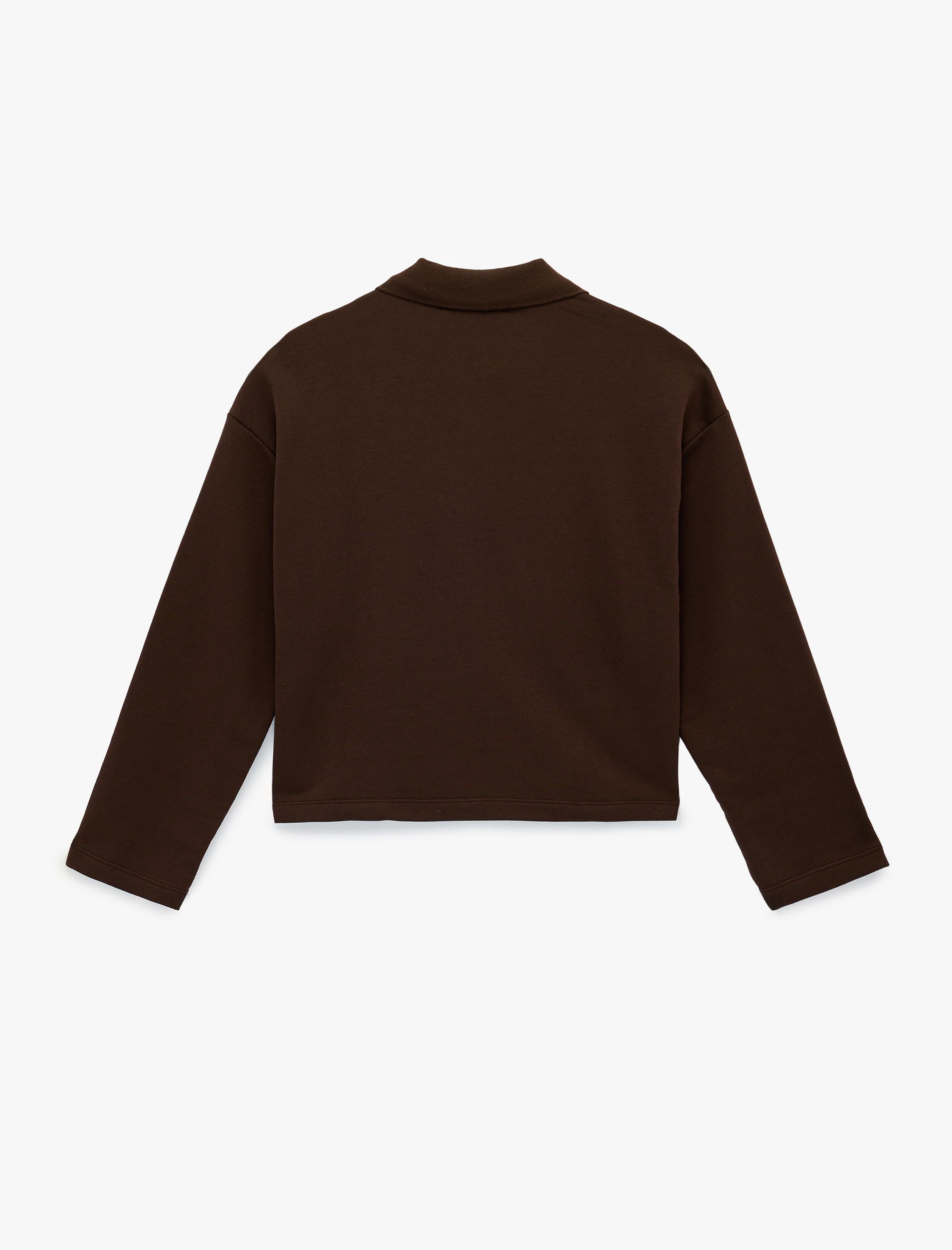   Rahat Kalıp Uzun Kollu Düğmeli Polo Yaka Tişört