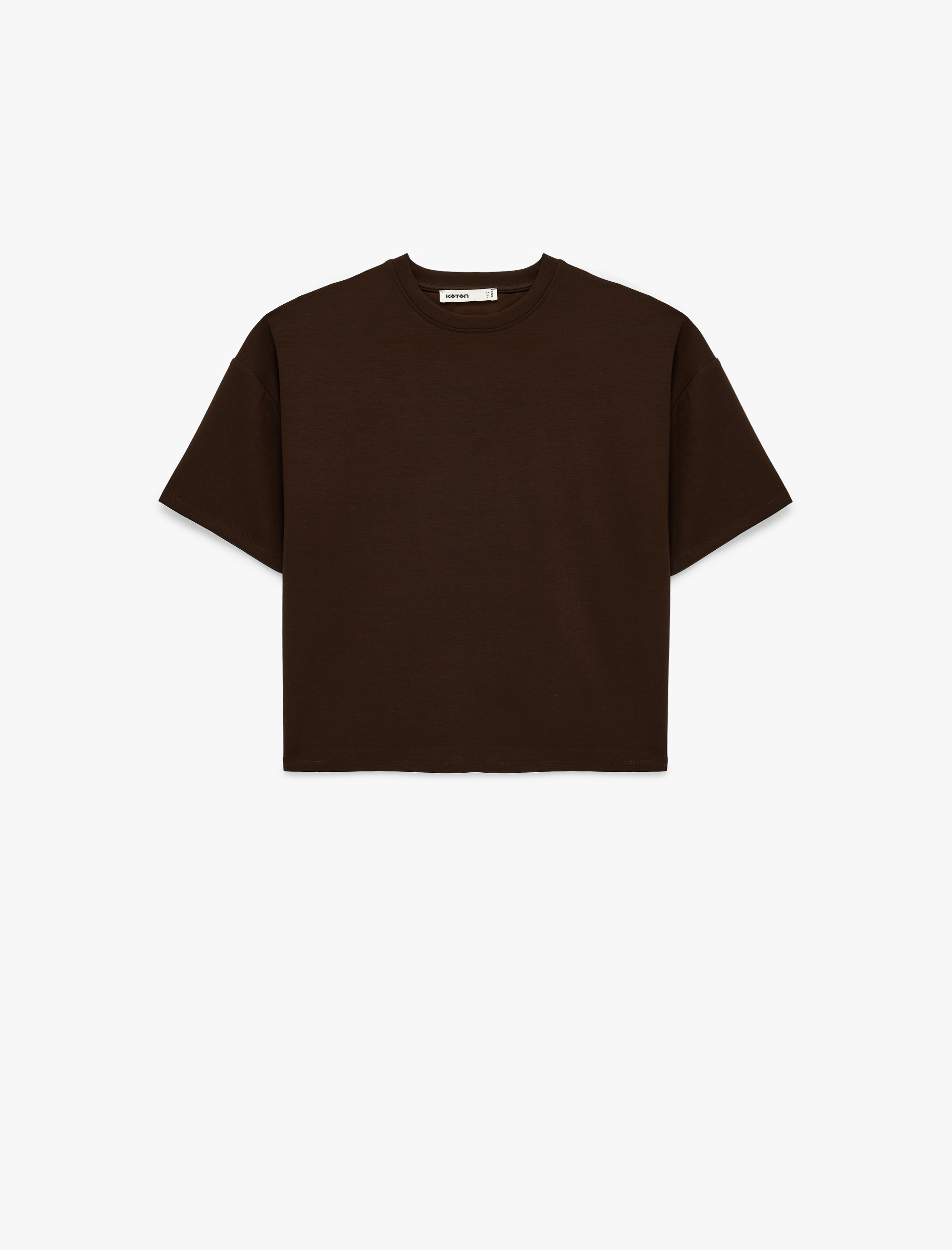   Modal Kumaş Kısa Kollu Bisiklet Yaka Tişört