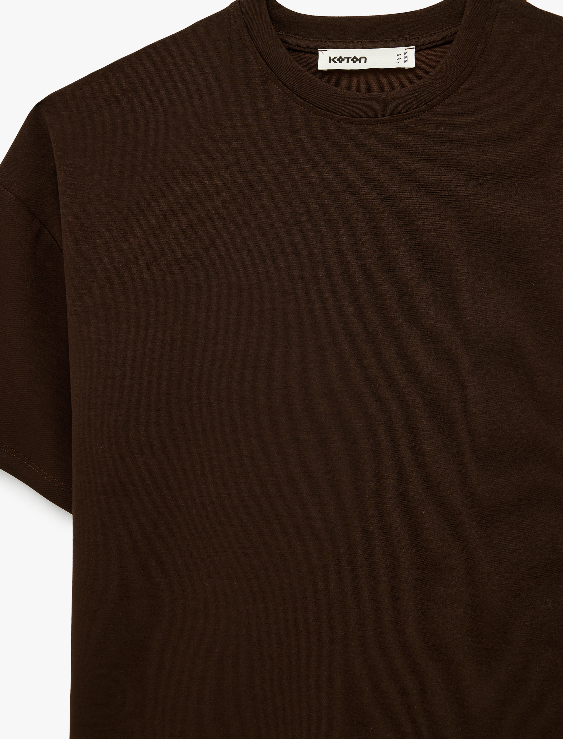   Modal Kumaş Kısa Kollu Bisiklet Yaka Tişört