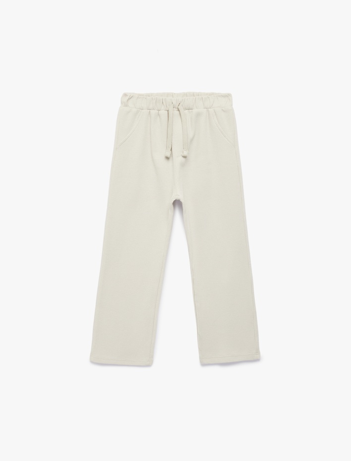 Erkek Bebek Pamuklu Beli Bağlamalı Cepli Eşofman Altı