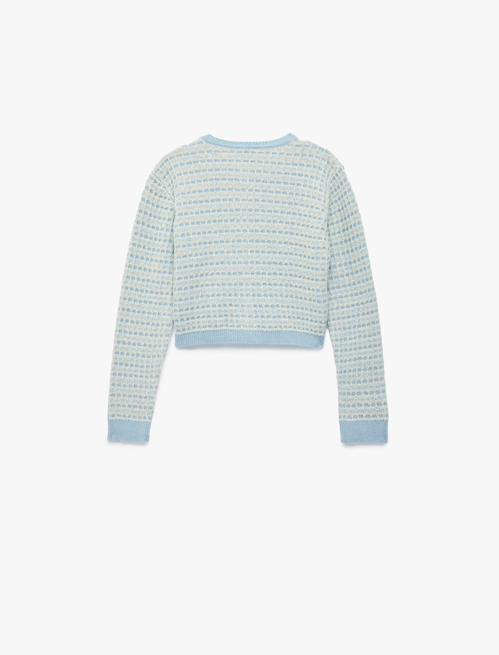 Kız Çocuk Uzun Kollu Bisiklet Yaka Triko Hırka