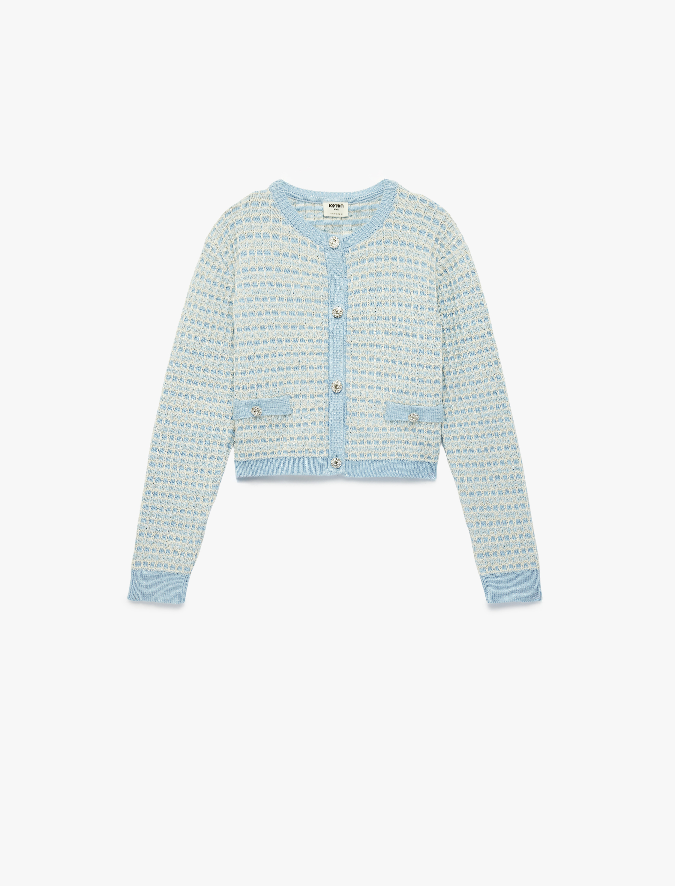  Kız Çocuk Uzun Kollu Bisiklet Yaka Triko Hırka