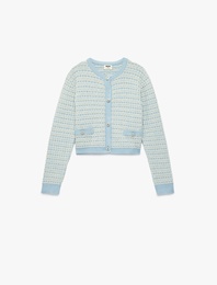 Uzun Kollu Bisiklet Yaka Triko Hırka