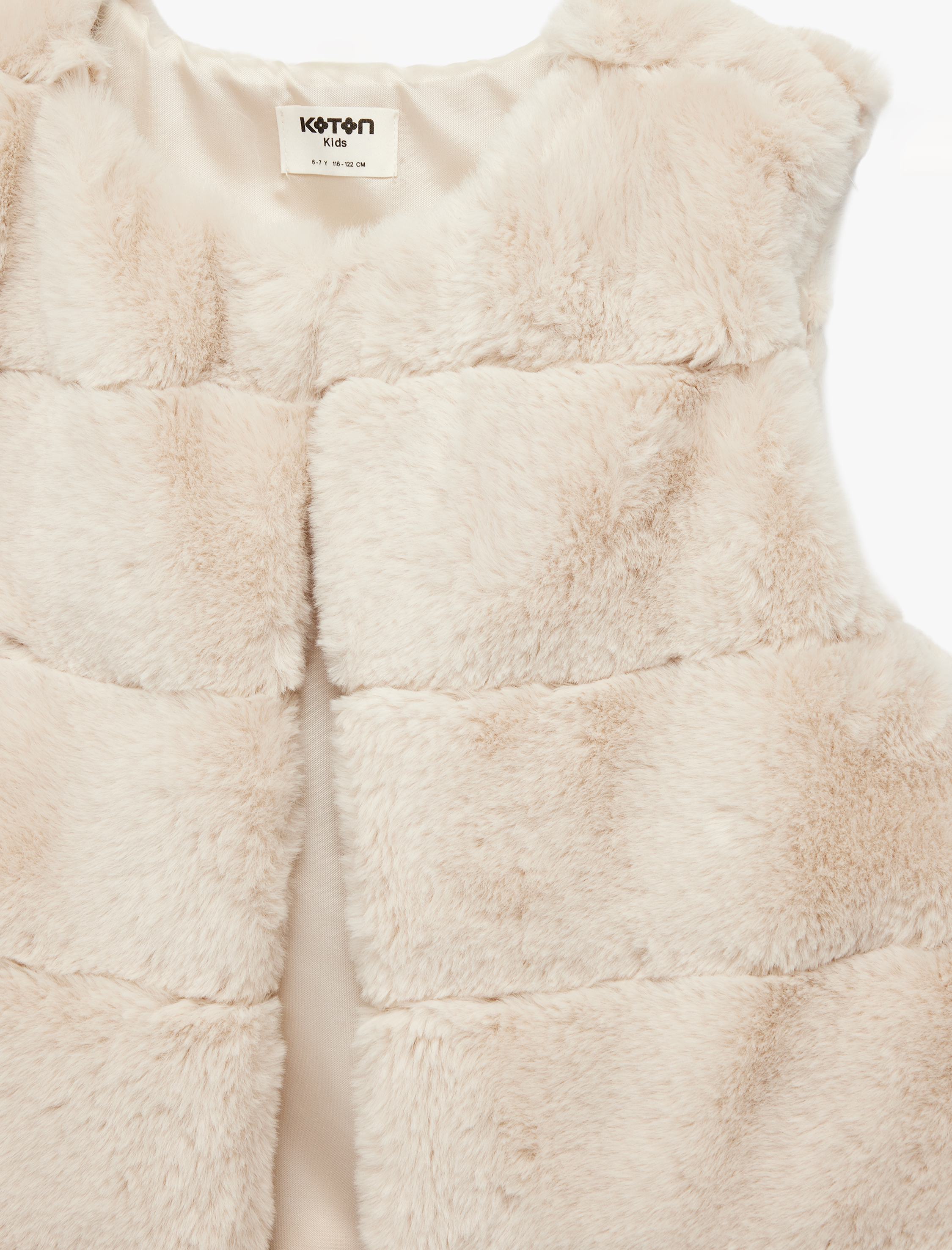  Kız Çocuk Kolsuz Bisiklet Yaka Peluş Yelek