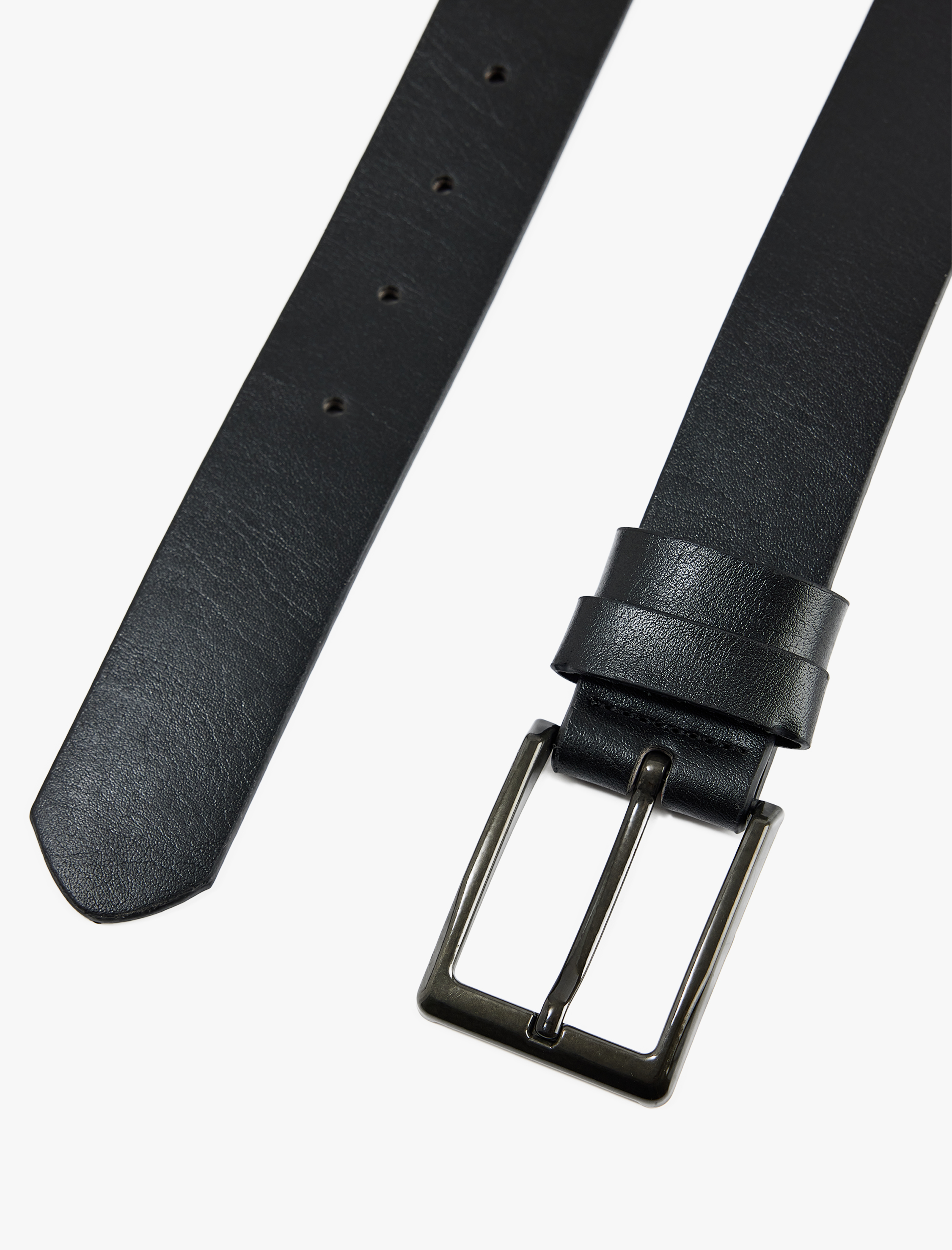  Erkek Dikdörtgen Tokalı Suni Deri Kemer