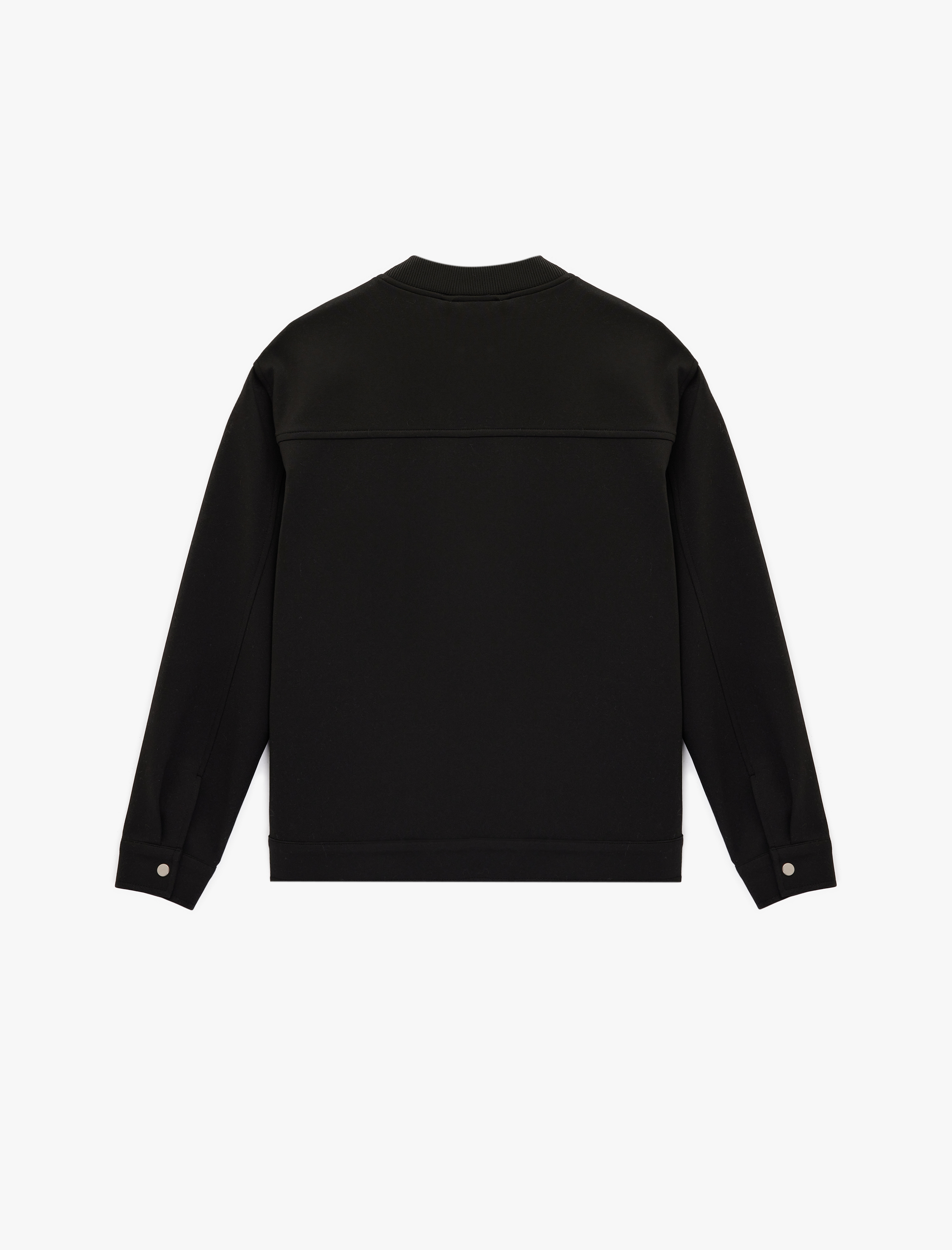   Slim Fit Uzun Kollu Kapaklı Cepli Fermuarlı Kolej Yaka Bomber Ceket