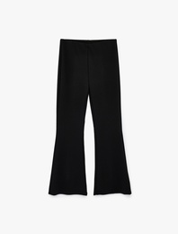 Scuba Kumaş Slim Fit İspanyol Paça Tayt