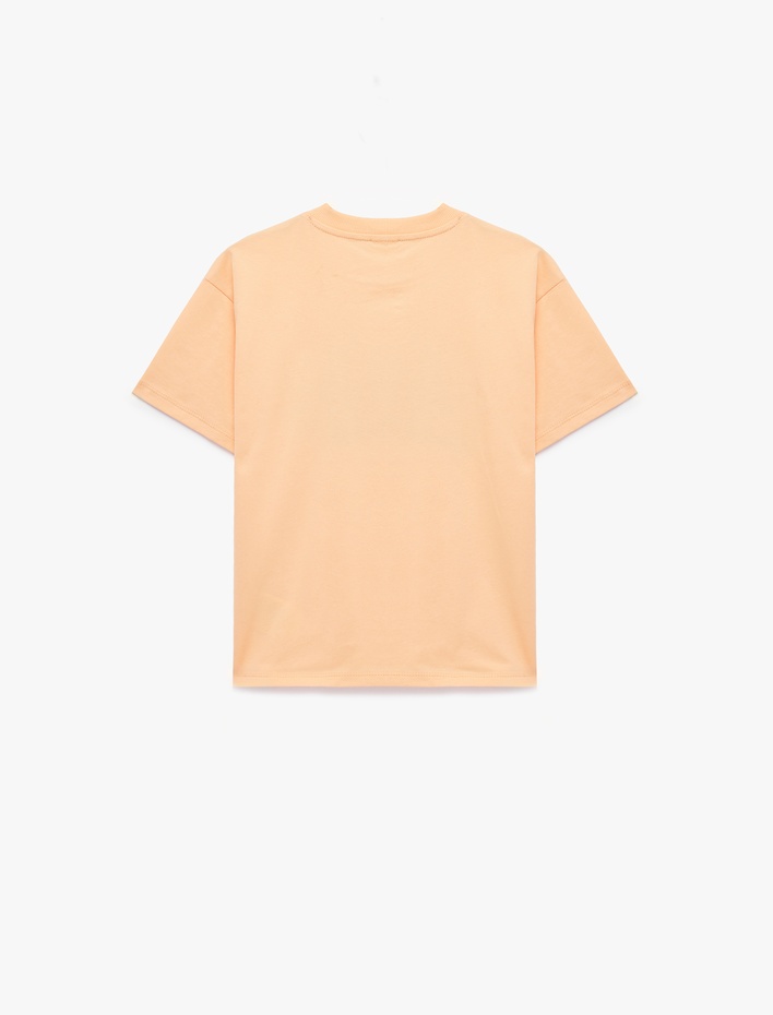 Erkek Çocuk Kısa Kollu Bisiklet Yaka Baskılı Pamuklu Tişört