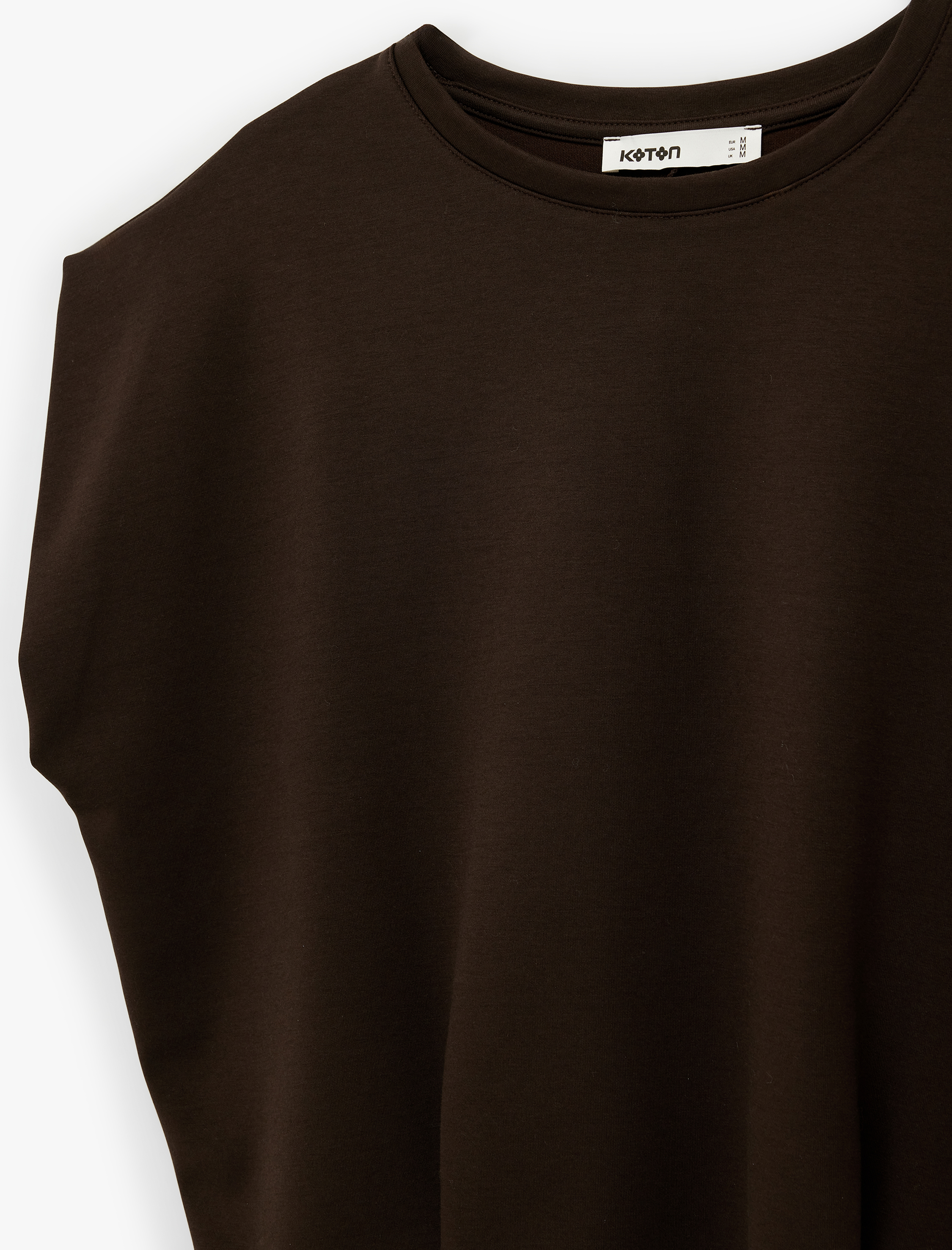   Regular Fit Bisiklet Yaka Kolsuz Tişört