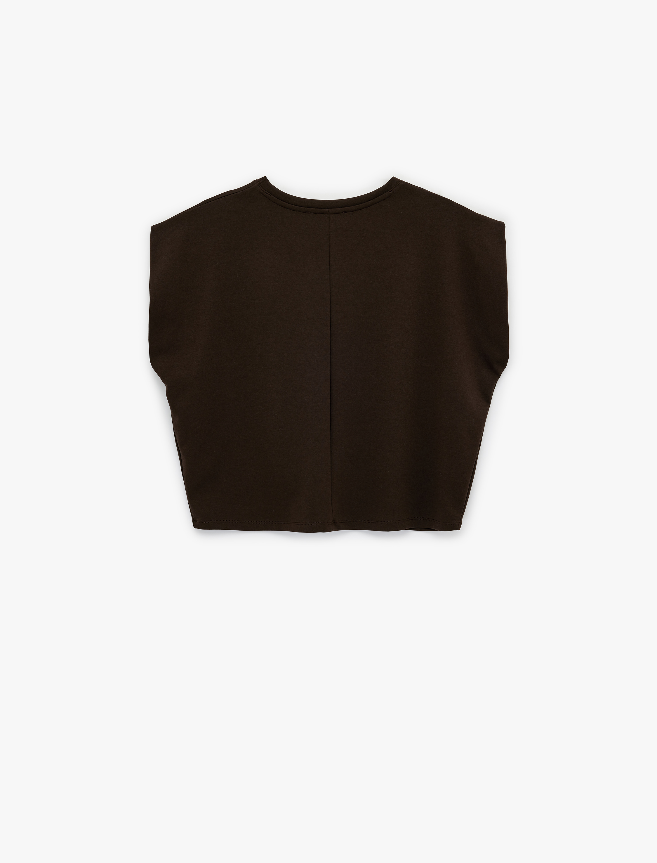   Regular Fit Bisiklet Yaka Kolsuz Tişört