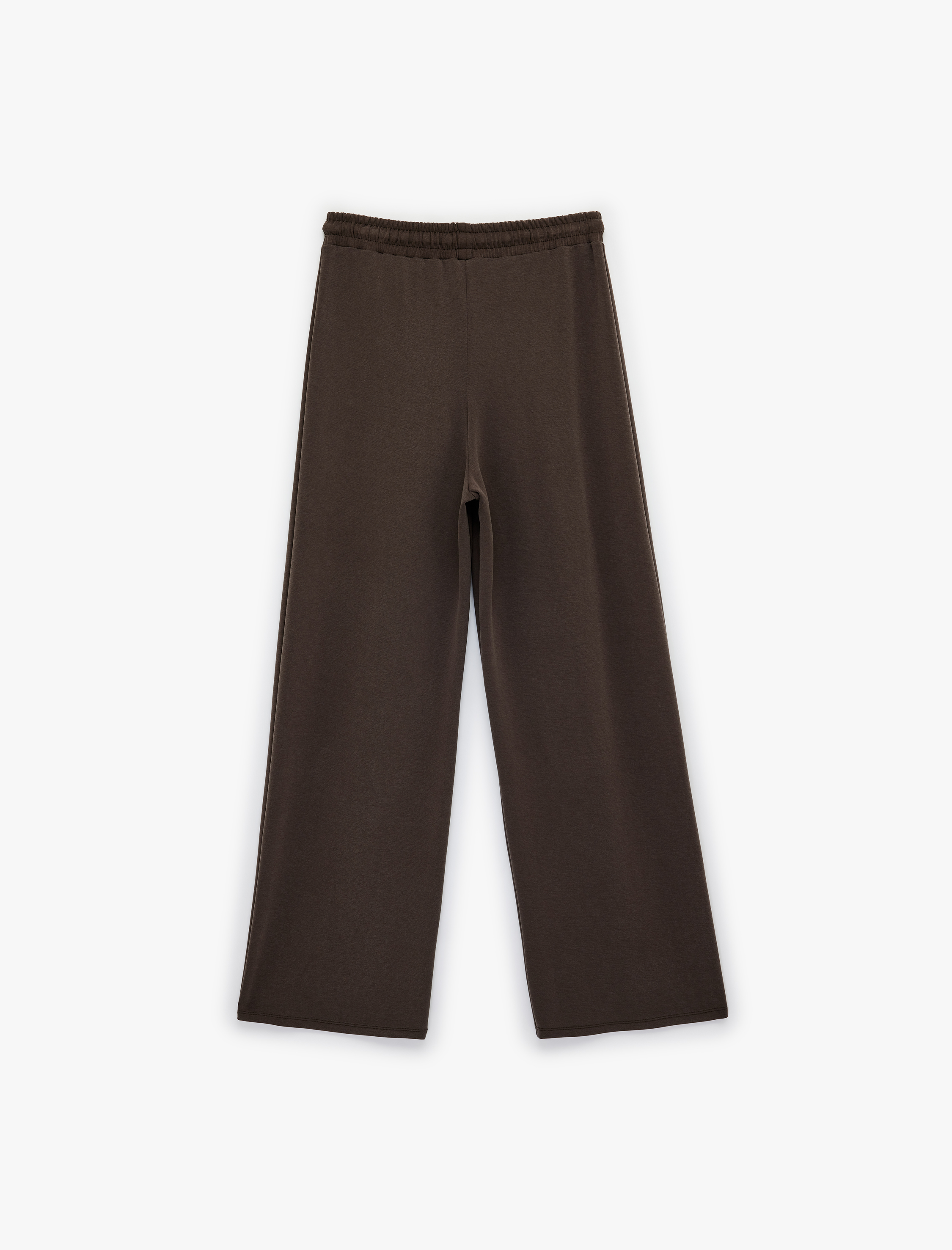   Regular Fit Viskon Karışımlı Beli Bağcıklı Pileli Pantolon