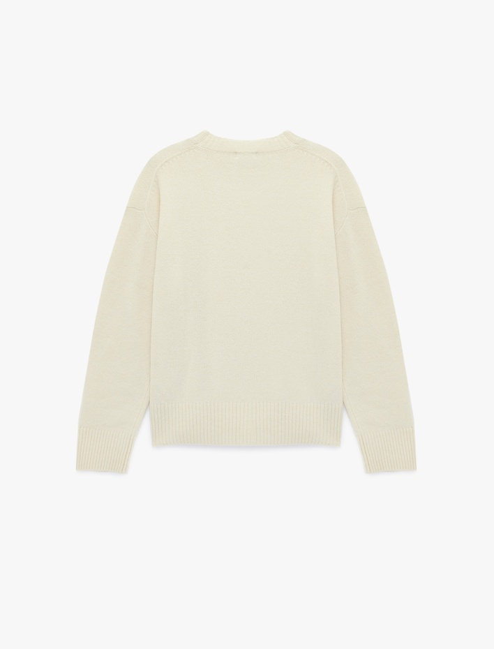  Regular Fit Uzun Kollu Bisiklet Yaka Triko Kazak